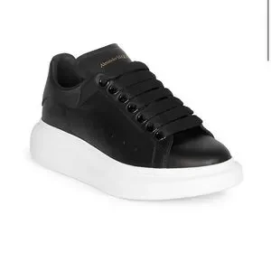 ★Alexander Mcqueen★Women's Oversized Sneaker in Black★ Alexander McQueen Women's Oversized Silk Sneakers Size 38 EU